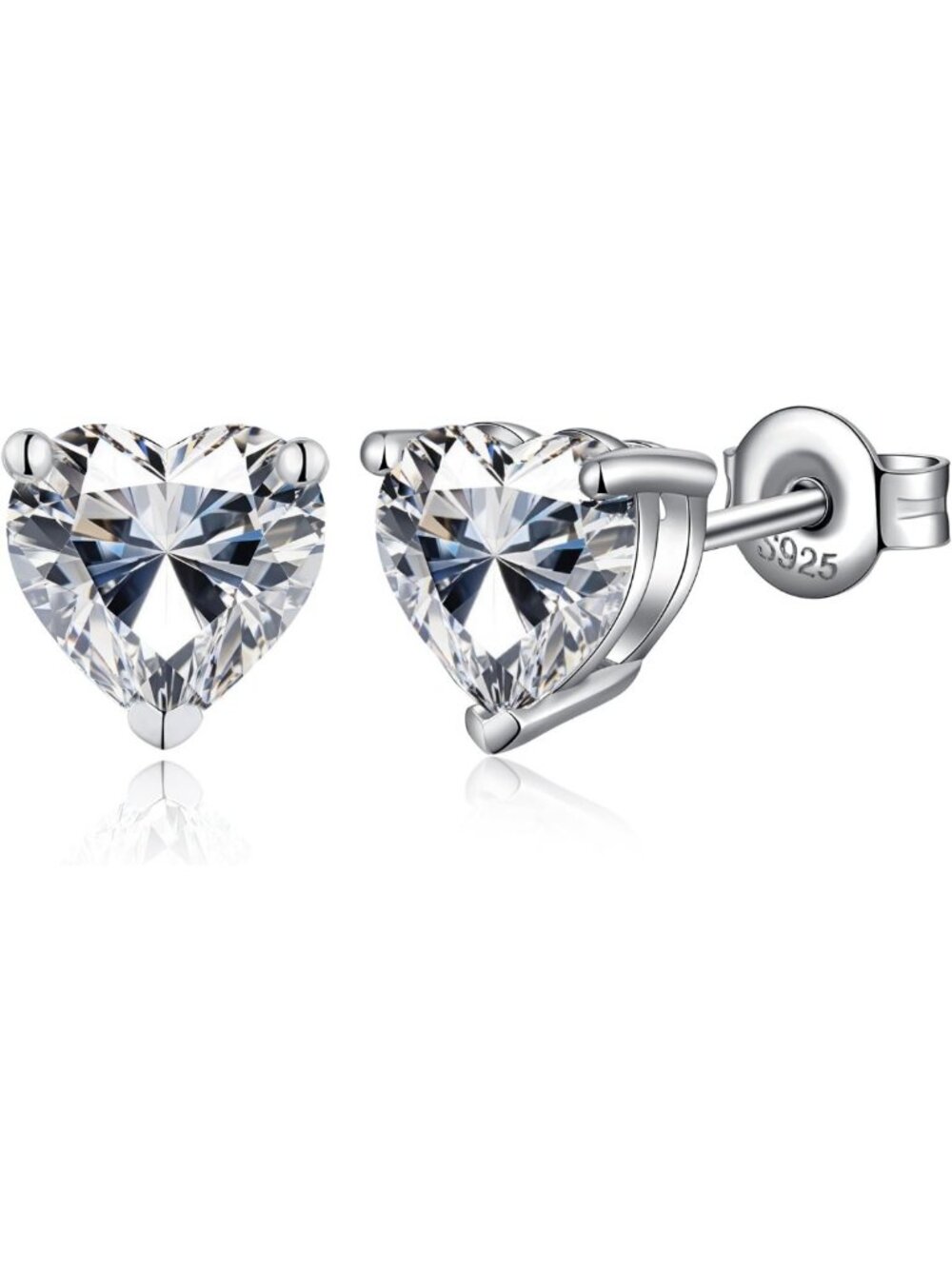 Elegant Heart, Oval, Trillion, Cushion, Emerald & Marquise Cut 925 Silver CZ